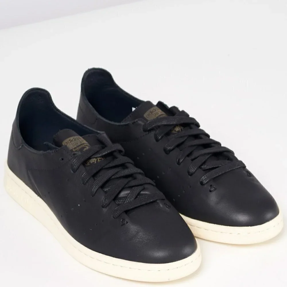 Adidas AQ4788 Stan Smith Leather Sock Sneakers, Core Black 7